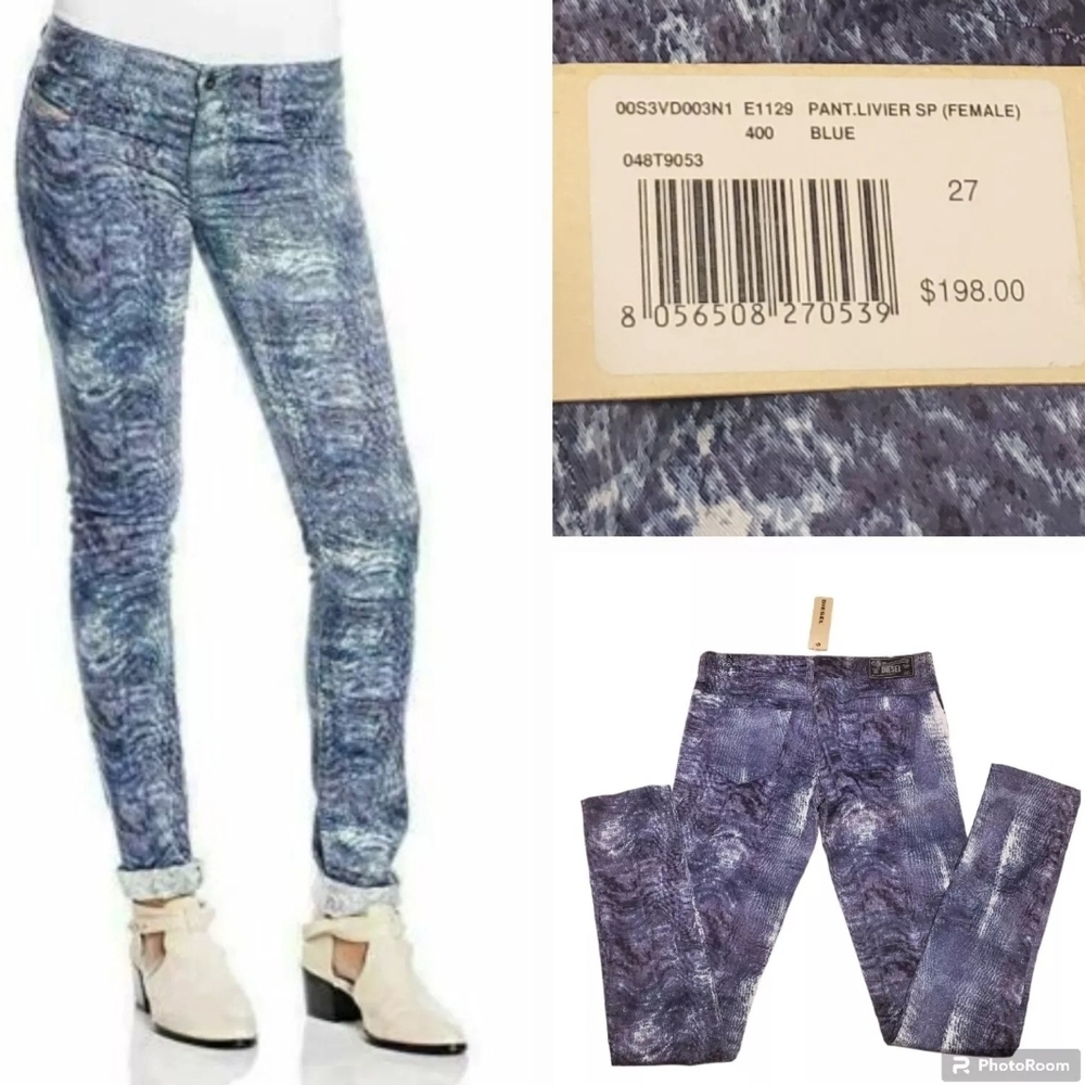 Levi's Blue Patterned Jeans